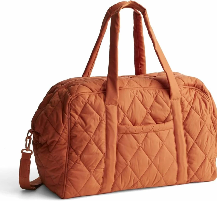 Vera Bradley Women's Large Miramar Weekender Bag - Spacious Nylon Travel Tote for Weekend Getaways