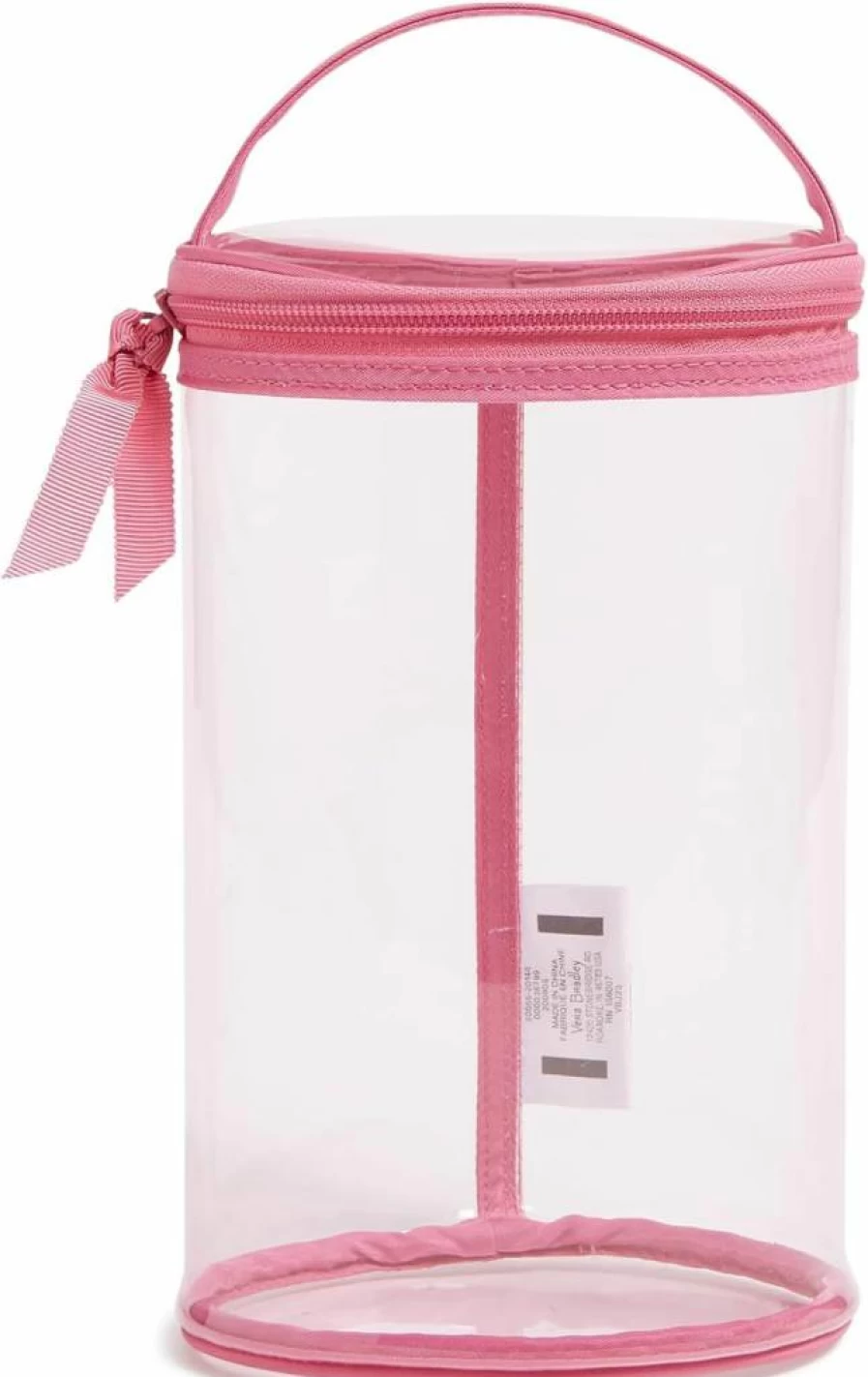 Vera Bradley Women's Clear Makeup Toiletry Bag - Travel Accessories Organizer for Cosmetics & Essentials