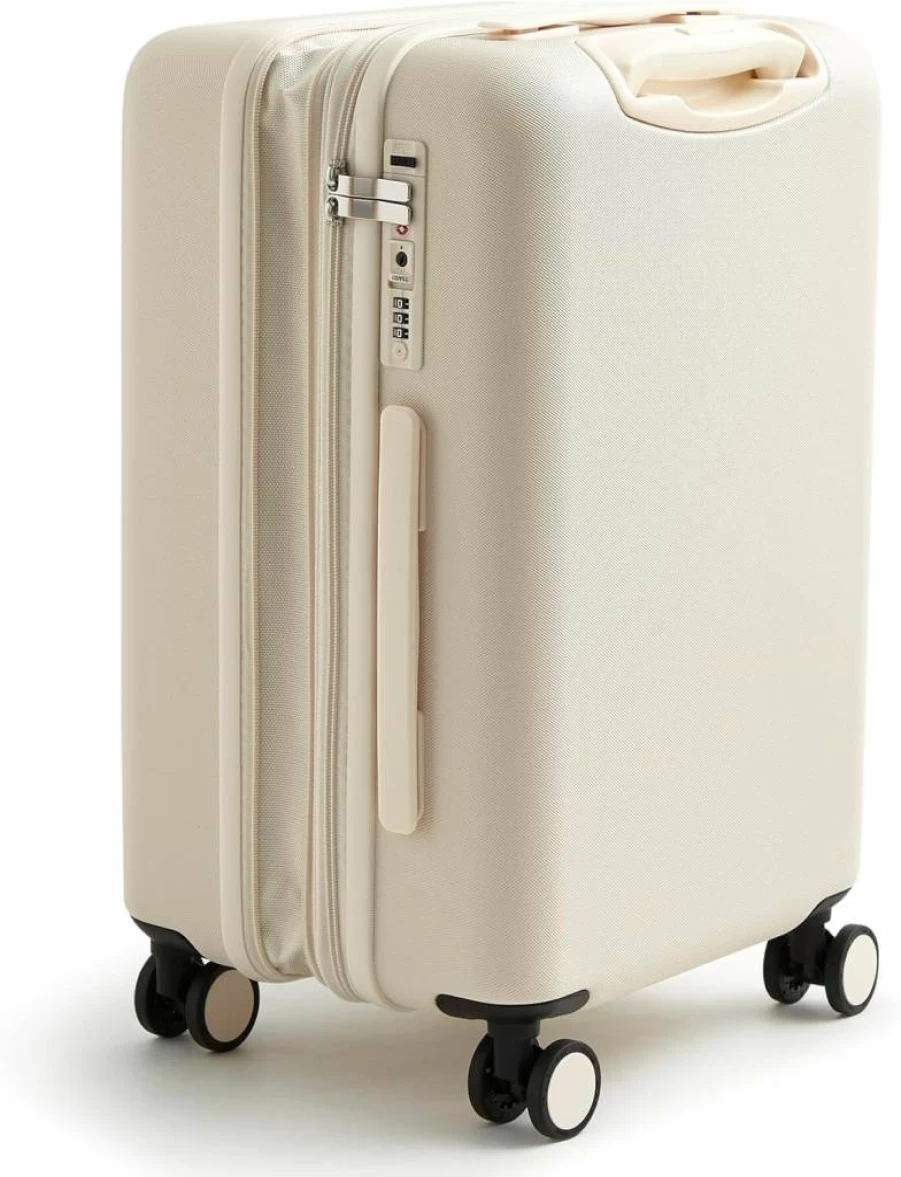 Vera Bradley Adair 22" Hardside Spinner Luggage for Women – Lightweight Carry-On Suitcase with 360° Wheels, Lentil Sprout Design
