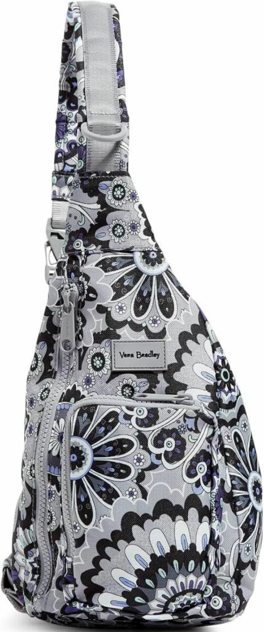 Vera Bradley Women's Lightweight Recycled Mini Sling Backpack - Black Compact Crossbody Bag for Women