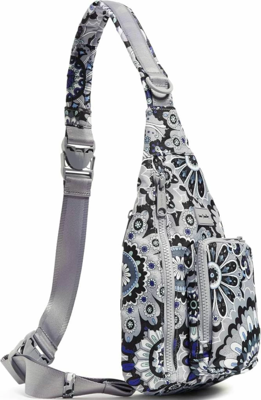 Vera Bradley Women's Lightweight Recycled Mini Sling Backpack - Black Compact Crossbody Bag for Women