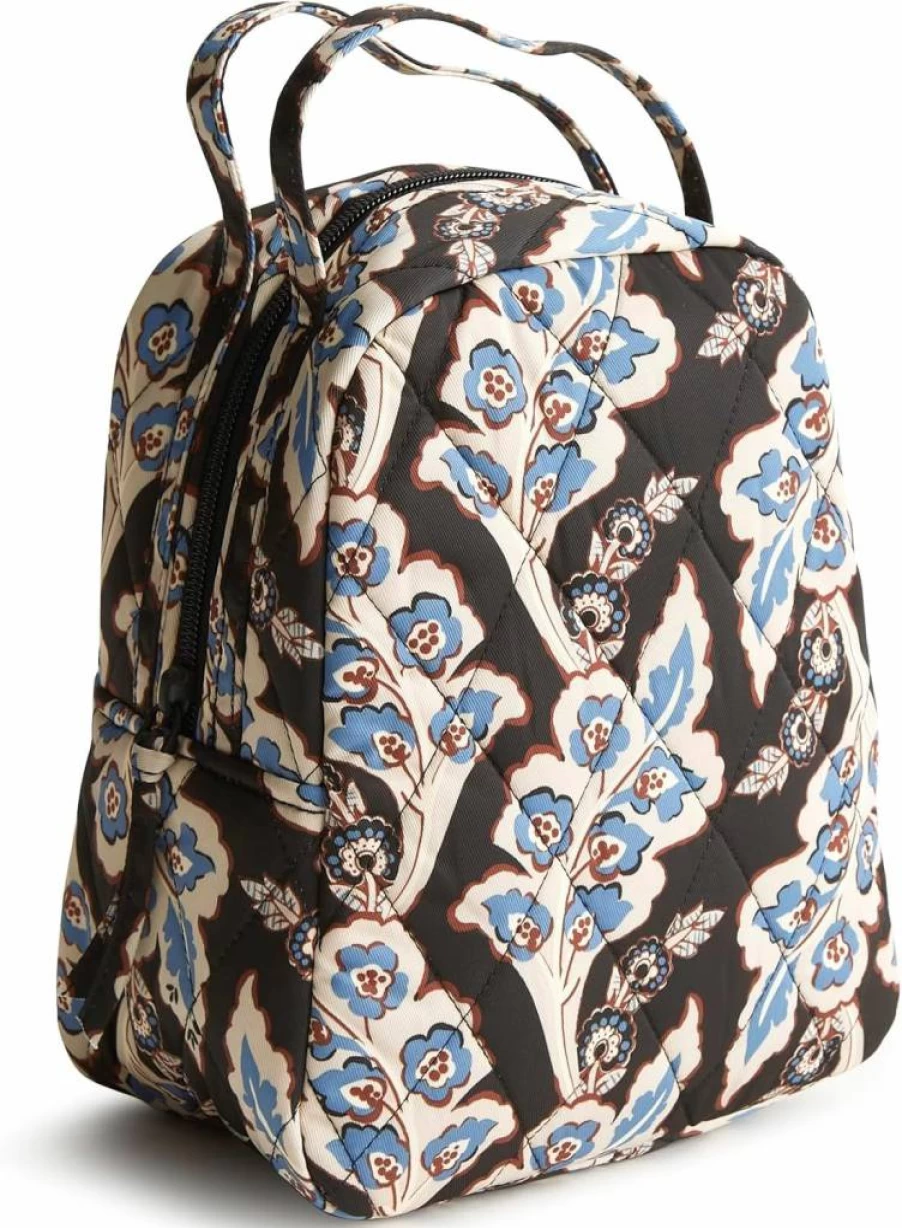 Vera Bradley Larkspur Delphinum Reusable Lunch Box Insulated Tote Bag for Work School