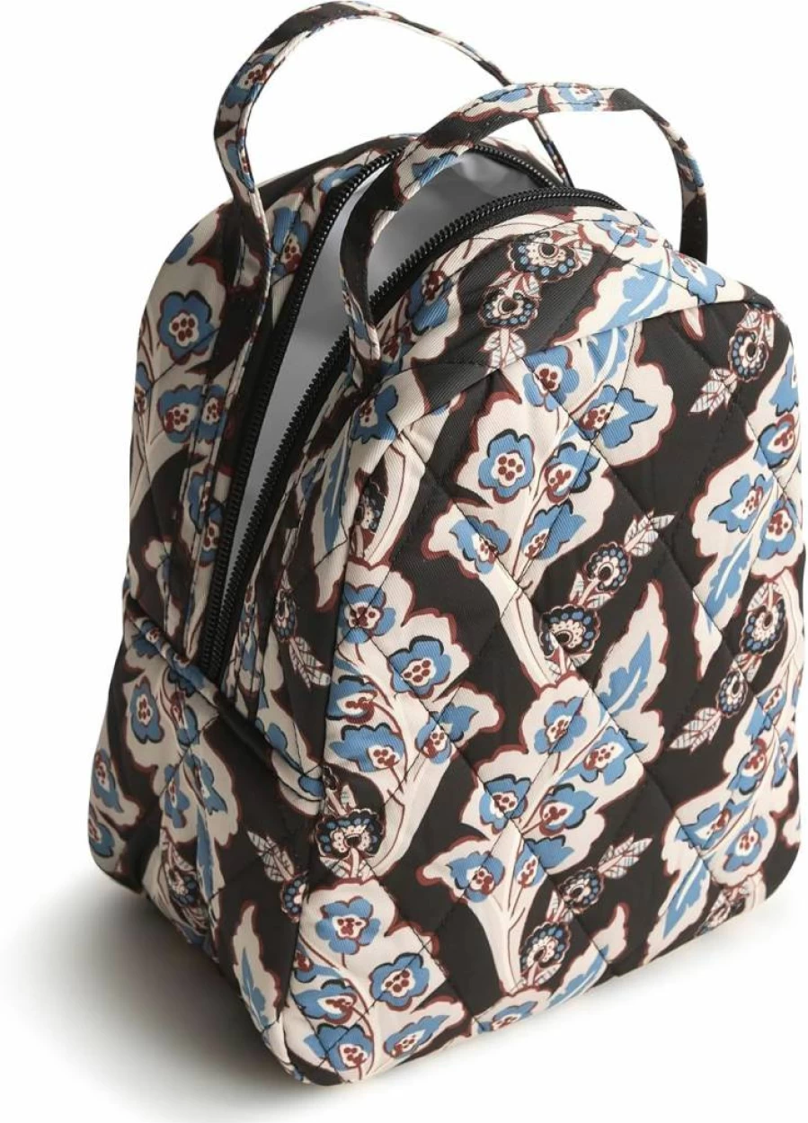 Vera Bradley Larkspur Delphinum Reusable Lunch Box Insulated Tote Bag for Work School