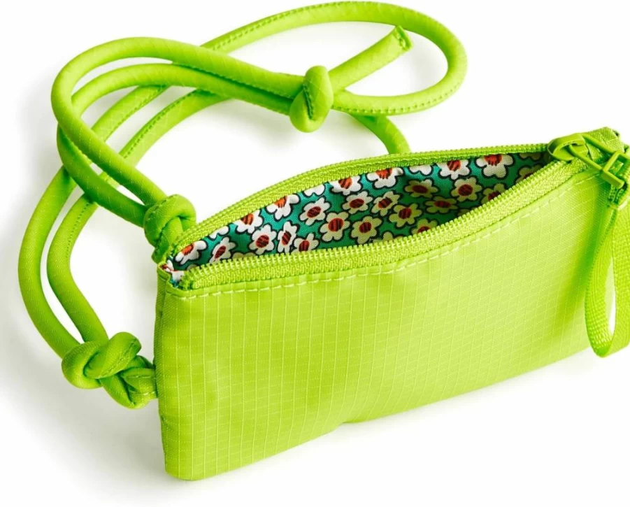 Vera Bradley Lightweight Ripstop Polyester Zip Pouch with Lanyard for Keys & Cards