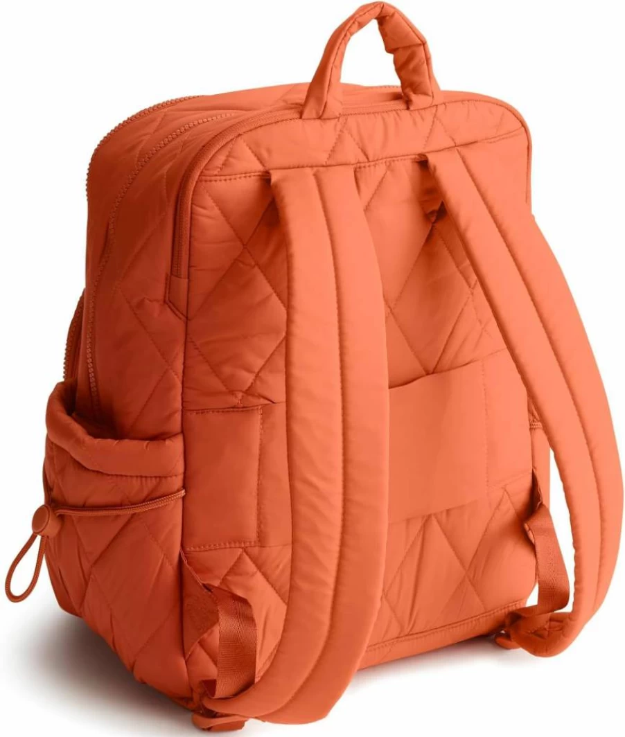 Vera Bradley Featherweight Large Backpack - Lightweight Bancroft Design in Iris Orchid Pattern, Spacious Travel & School Bag