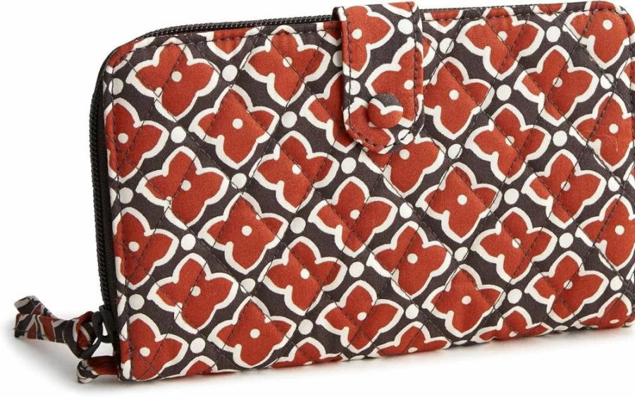 Vera Bradley Women's Large Cotton Tab Wallet – Stylish & Spacious Designer Wallet for Women