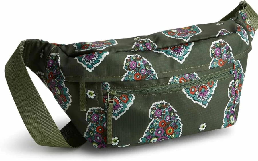 Vera Bradley Women's Ripstop Crossbody Belt Bag – Lightweight Portable Waist Pack for Travel