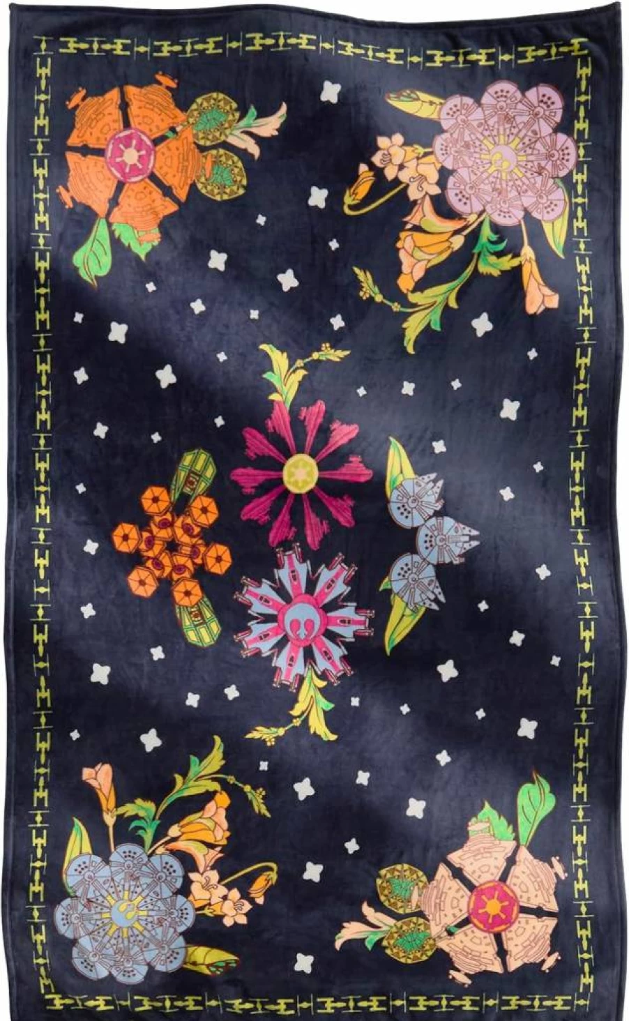 Vera Bradley Star Wars Themed Floral Fleece Throw Blanket - Power The Force Design, Soft Plush One Size Blanket for Fans
