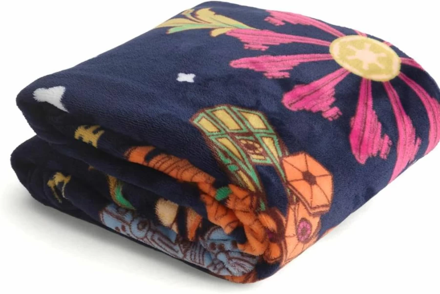 Vera Bradley Star Wars Themed Floral Fleece Throw Blanket - Power The Force Design, Soft Plush One Size Blanket for Fans