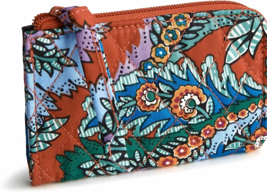 Vera Bradley Women's Cotton Zip Pouch – Stylish & Compact Card Holder for Essentials
