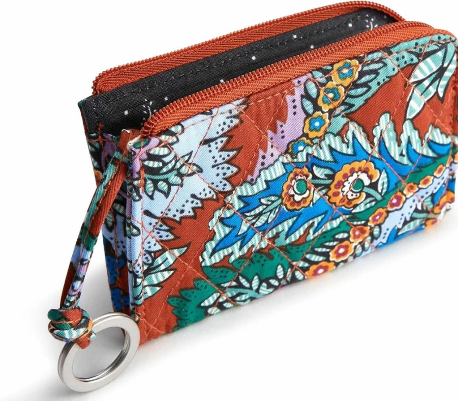 Vera Bradley Women's Cotton Zip Pouch – Stylish & Compact Card Holder for Essentials