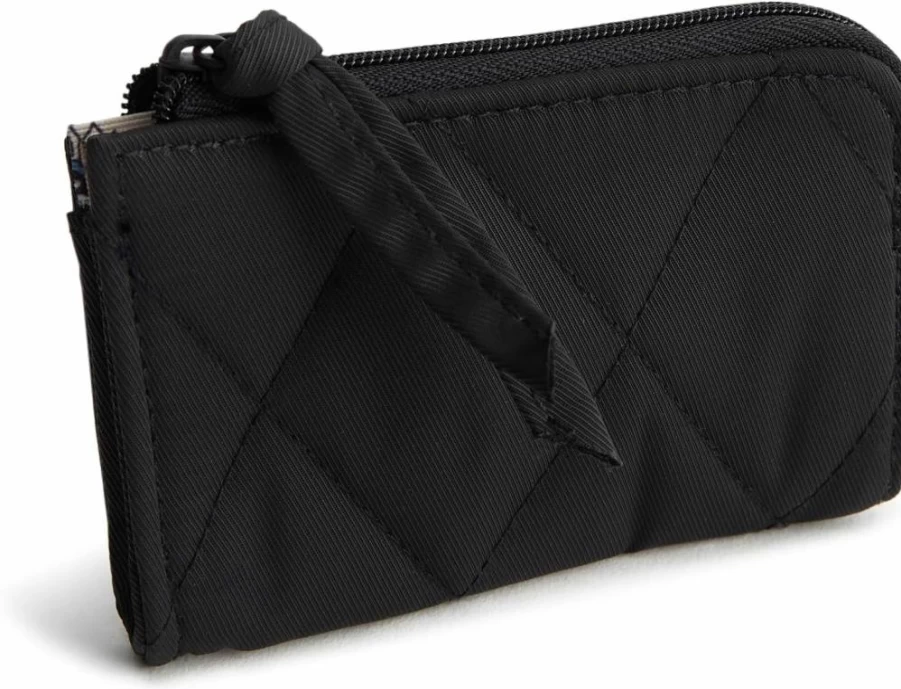 Vera Bradley Women's Twill Zip Card Holder – Stylish & Compact Wallet Pouch for Cards & Cash