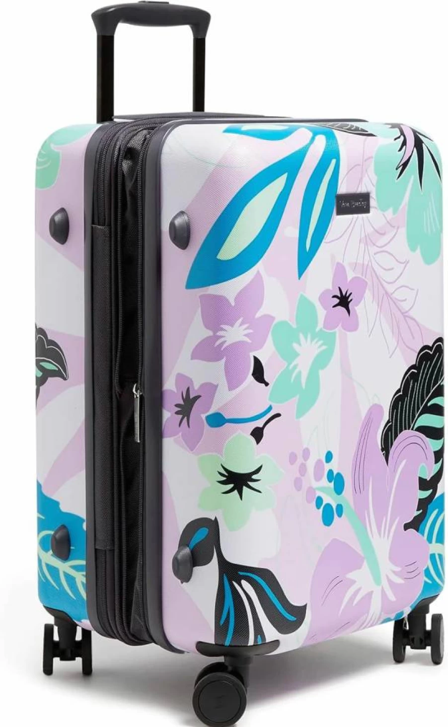 Vera Bradley Rose Foliage 26 Inch Hardside Check-In Luggage for Women | Spinner Suitcase with Wheels