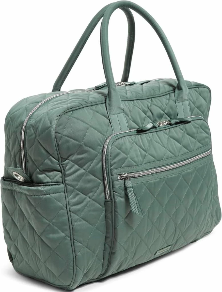 Vera Bradley Twill Weekender Bag - Lightweight Durable Travel Tote for Women, Spacious Carry-On Overnight Bag with Pockets, Water-Resistant Weekend Luggage