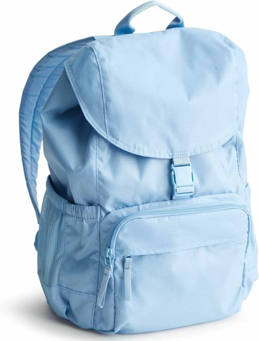 Vera Bradley Kew Gardens Blue Ripstop Berkhill Backpack for Women - Lightweight Travel Daypack