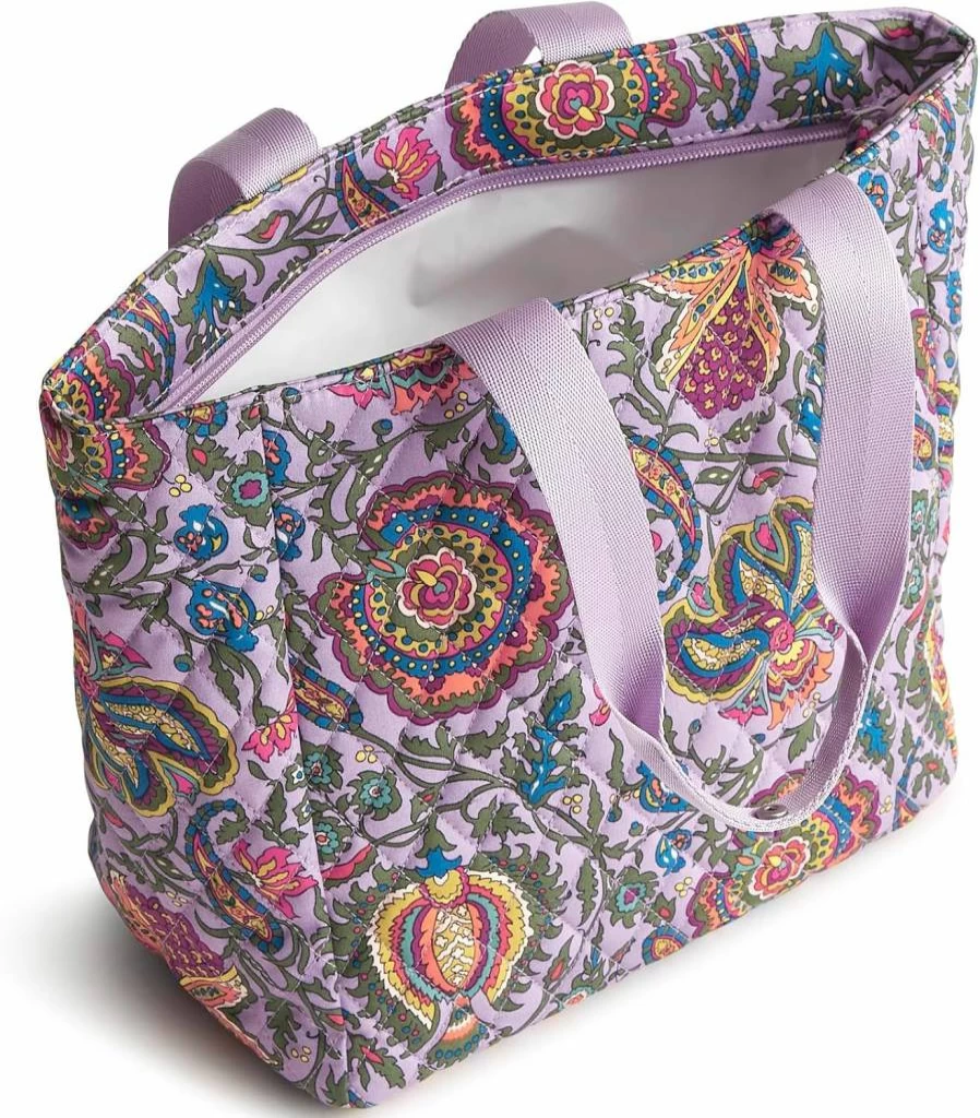 Vera Bradley Cotton Lunch Bag - Reusable Insulated Tote for Work & School